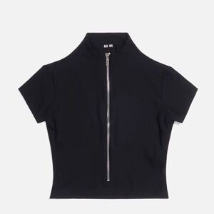 Alix NYC “Charles” black zip-up crop top - NWT
